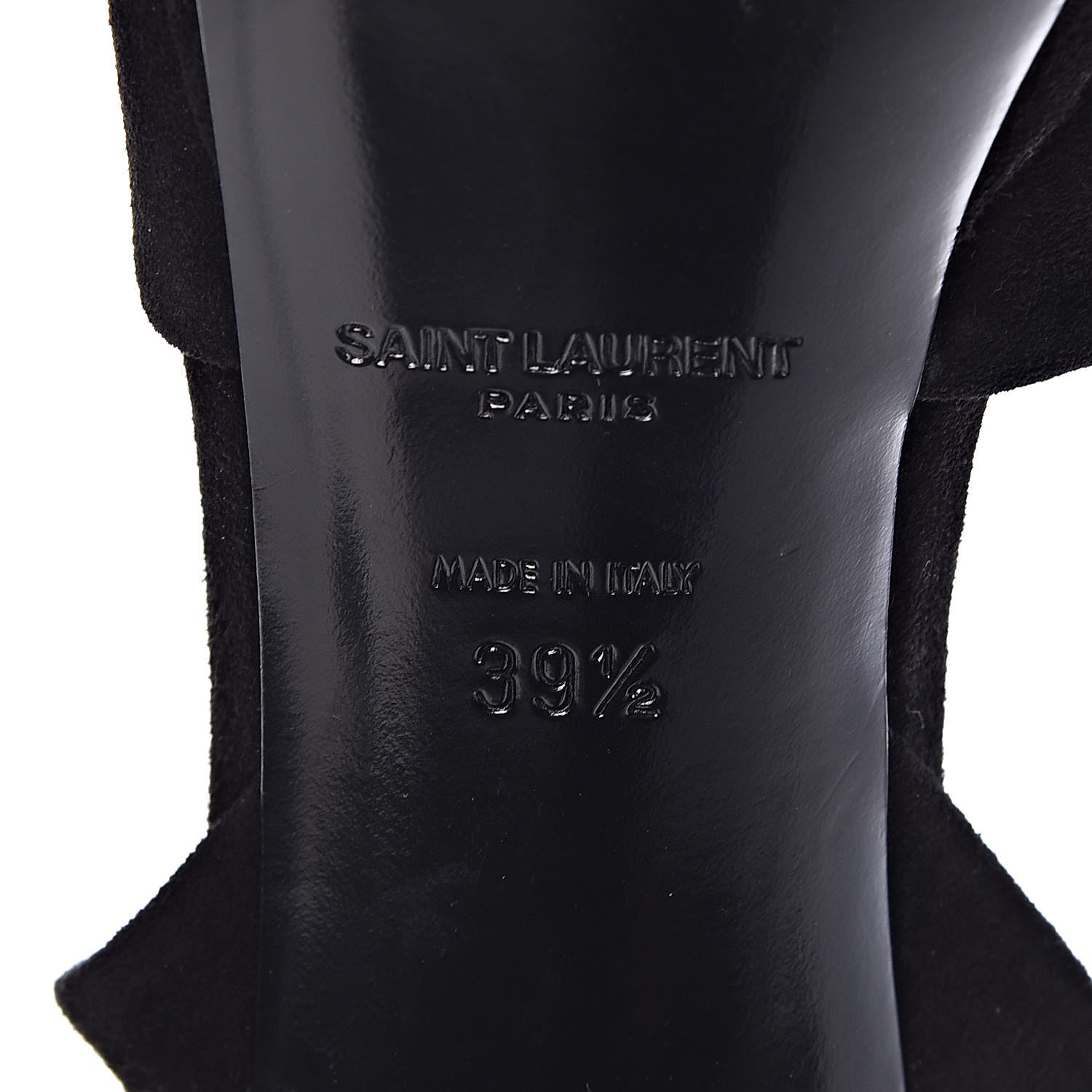 Saint Laurent Suede Hall 85 Platform Sandals 39.5 Black 9 of 12