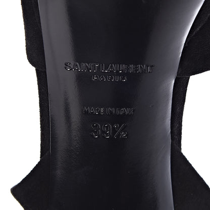 Saint Laurent Suede Hall 85 Platform Sandals 39.5 Black 9 of 12