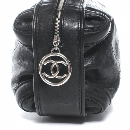 Chanel Calfskin Round Bowling Bag Black 4 of 8