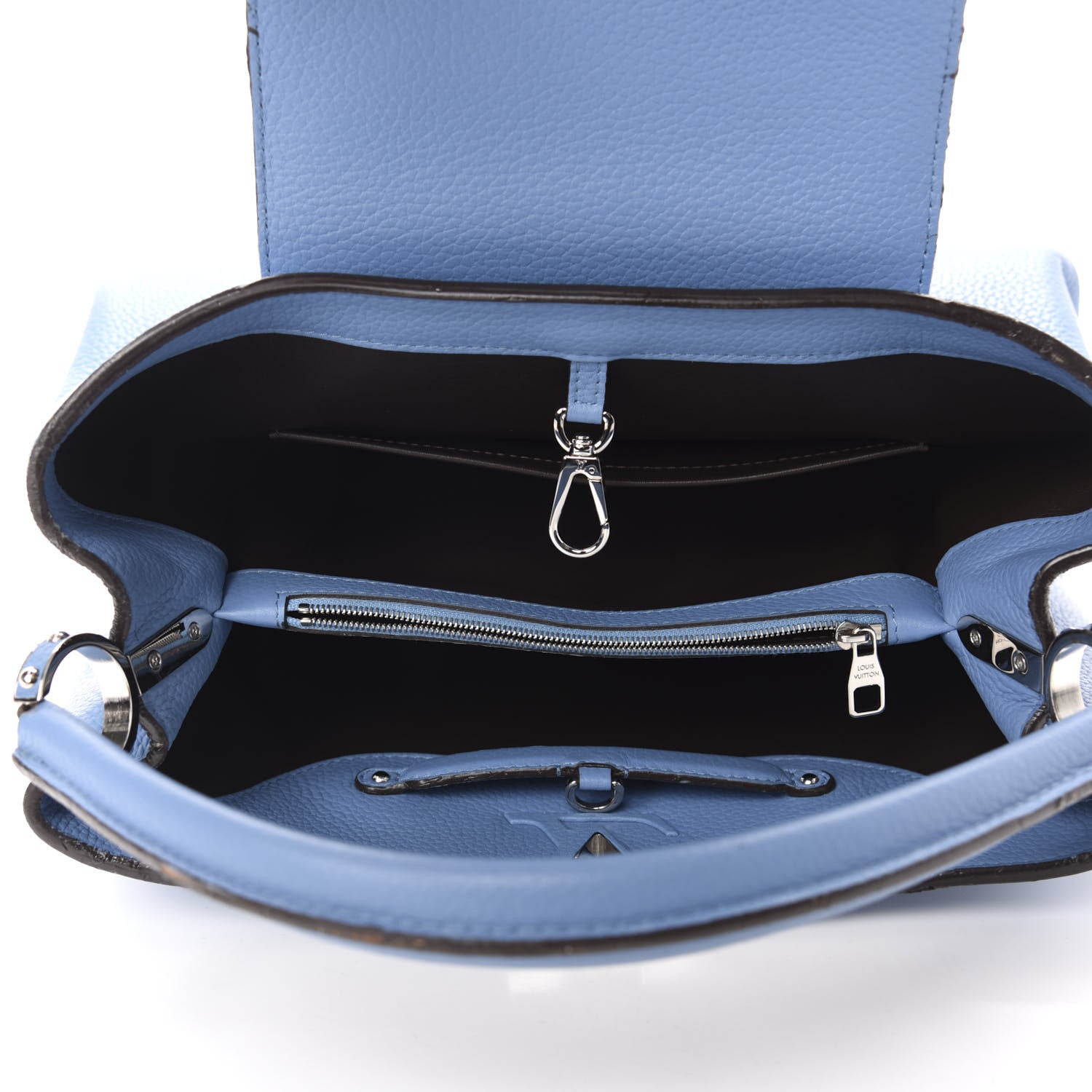 Louis Vuitton Taurillon Capucines MM Bleuet 5 of 21
