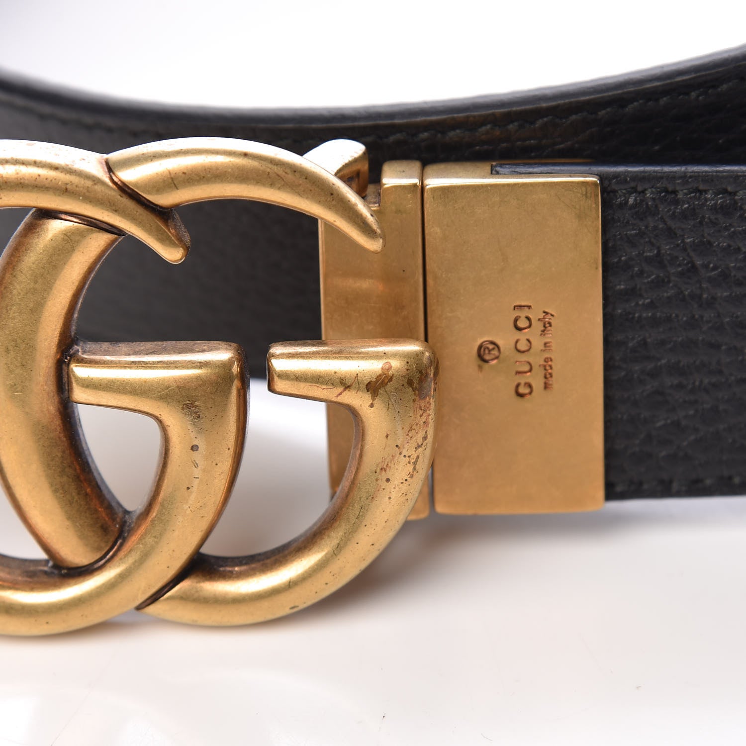 Gucci Calfskin Double G Reversible 37mm Belt 90 36 Black Cocoa 9 of 11