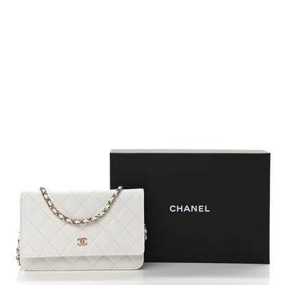 Chanel Caviar Quilted Wallet On Chain WOC White 12 of 12