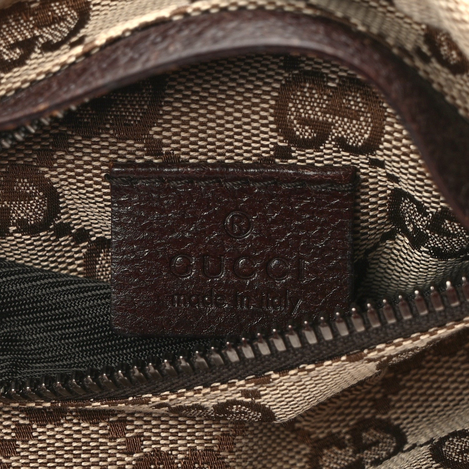 Gucci GG Monogram Double Pocket Belt Bag Dark Brown 6 of 11