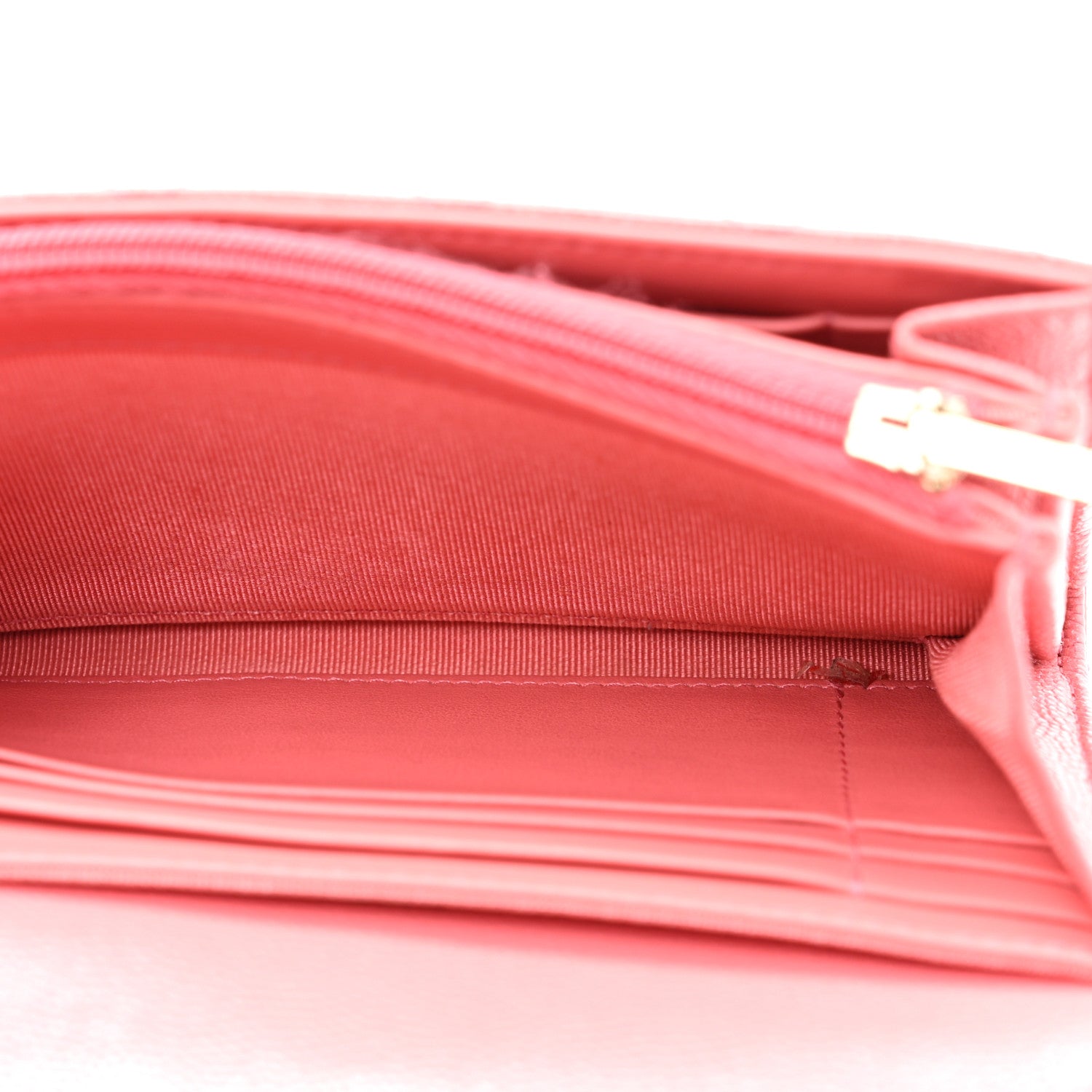 Chanel Caviar Quilted Medium Gusset Flap Wallet Pink 6 of 15
