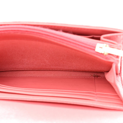 Chanel Caviar Quilted Medium Gusset Flap Wallet Pink 6 of 15