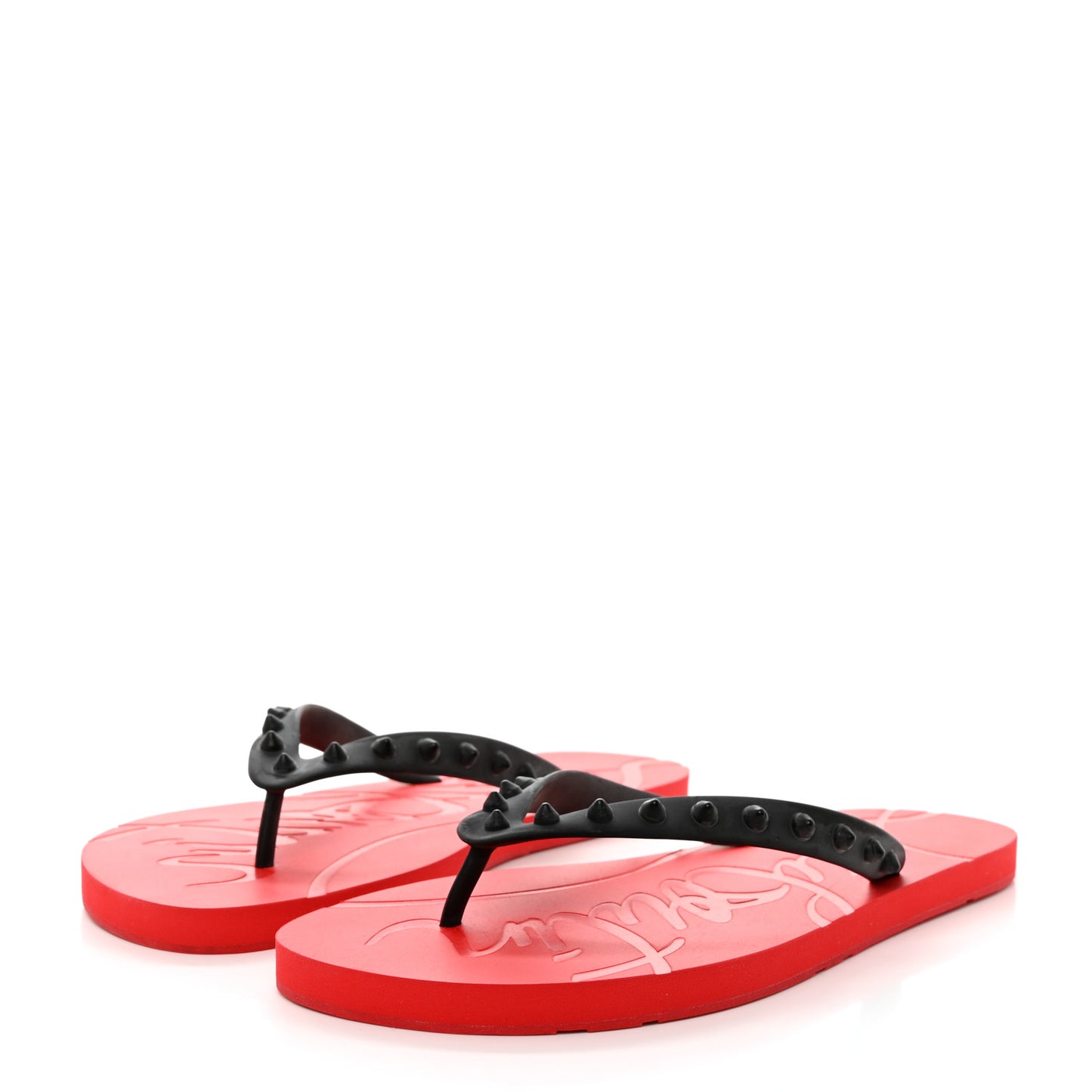 Rubber Spike Loubi Donna Flip Flop 42 Black