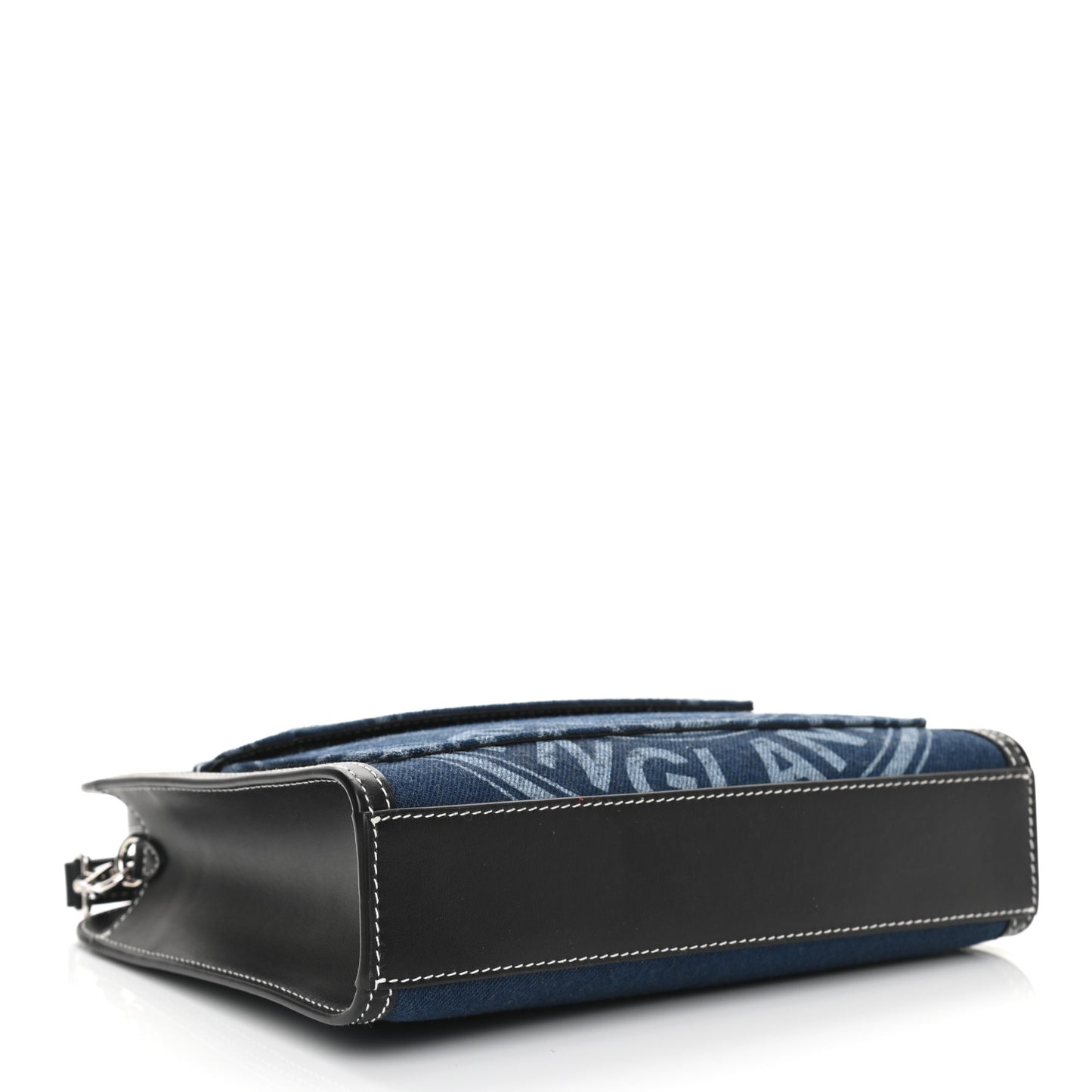 Denim Smooth Calfskin Mini Pocket Bag Blue