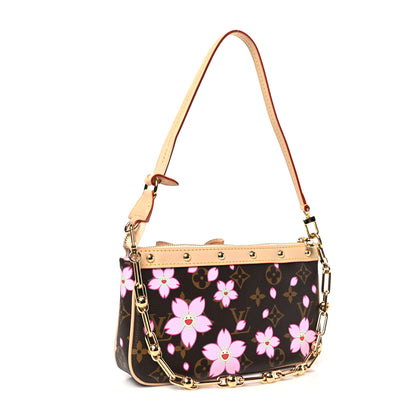 Louis Vuitton LV X TM Monogram Cherry Blossom Pochette Accessories Sakura Brown 3 of 9