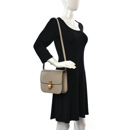 Celine Box Calfskin Medium Classic Box Flap Bag Powder 2 of 13