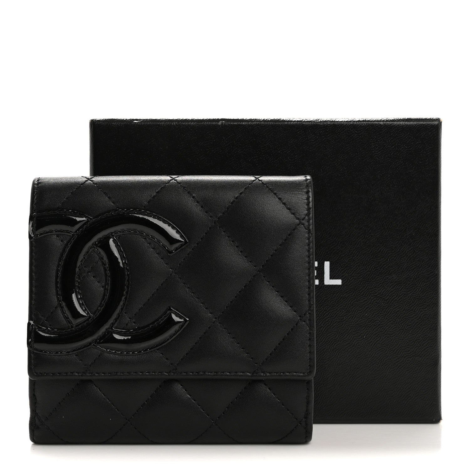 Chanel Calfskin Quilted Cambon Flap Wallet Black 11 of 11