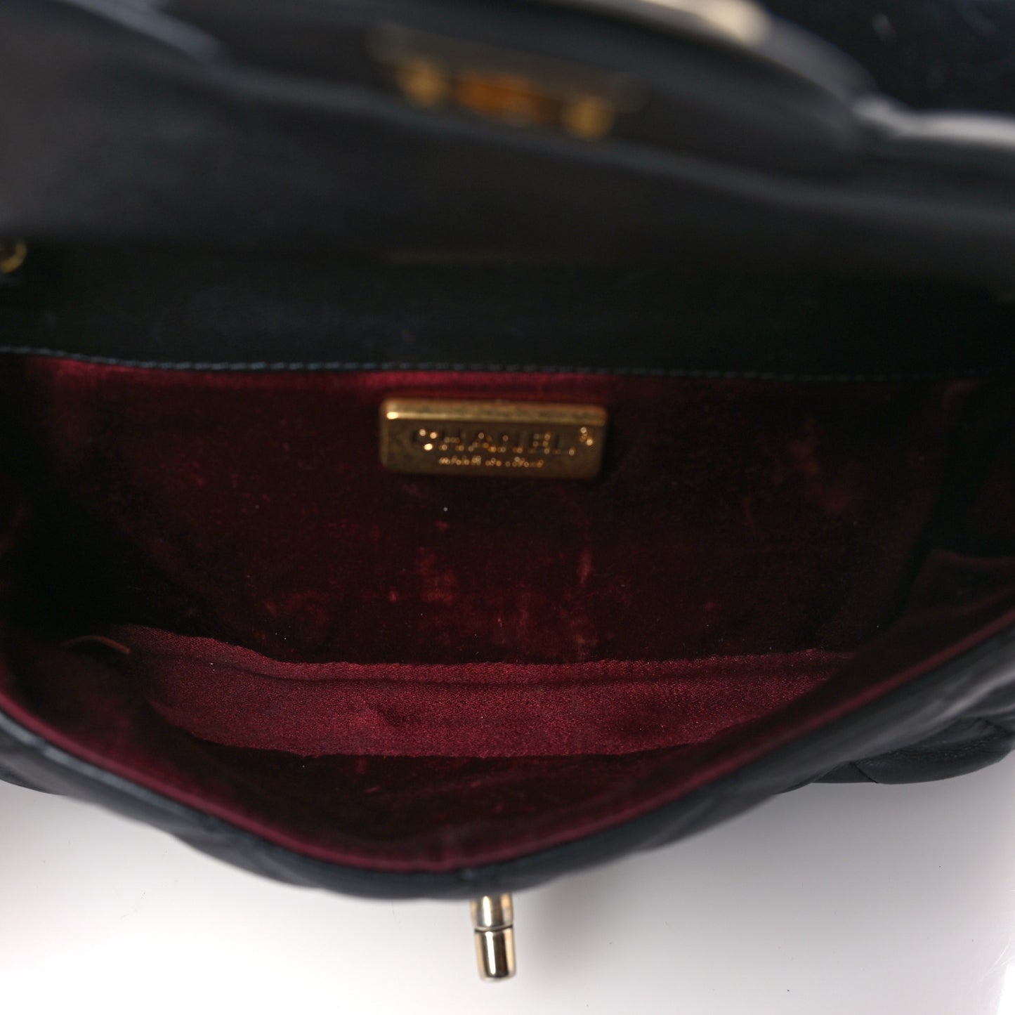 Plexiglass Lambskin Framed Flap Bag Clutch Black