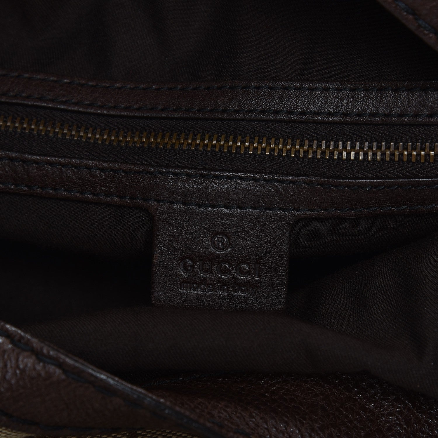 Gucci Monogram Large Jockey Hobo Dark Brown 6 of 9