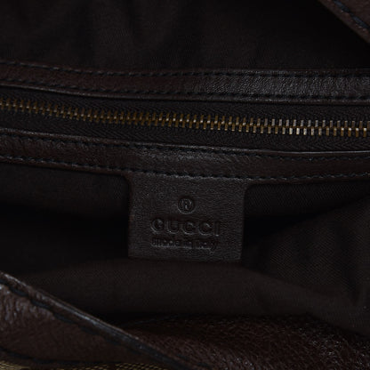 Gucci Monogram Large Jockey Hobo Dark Brown 6 of 9