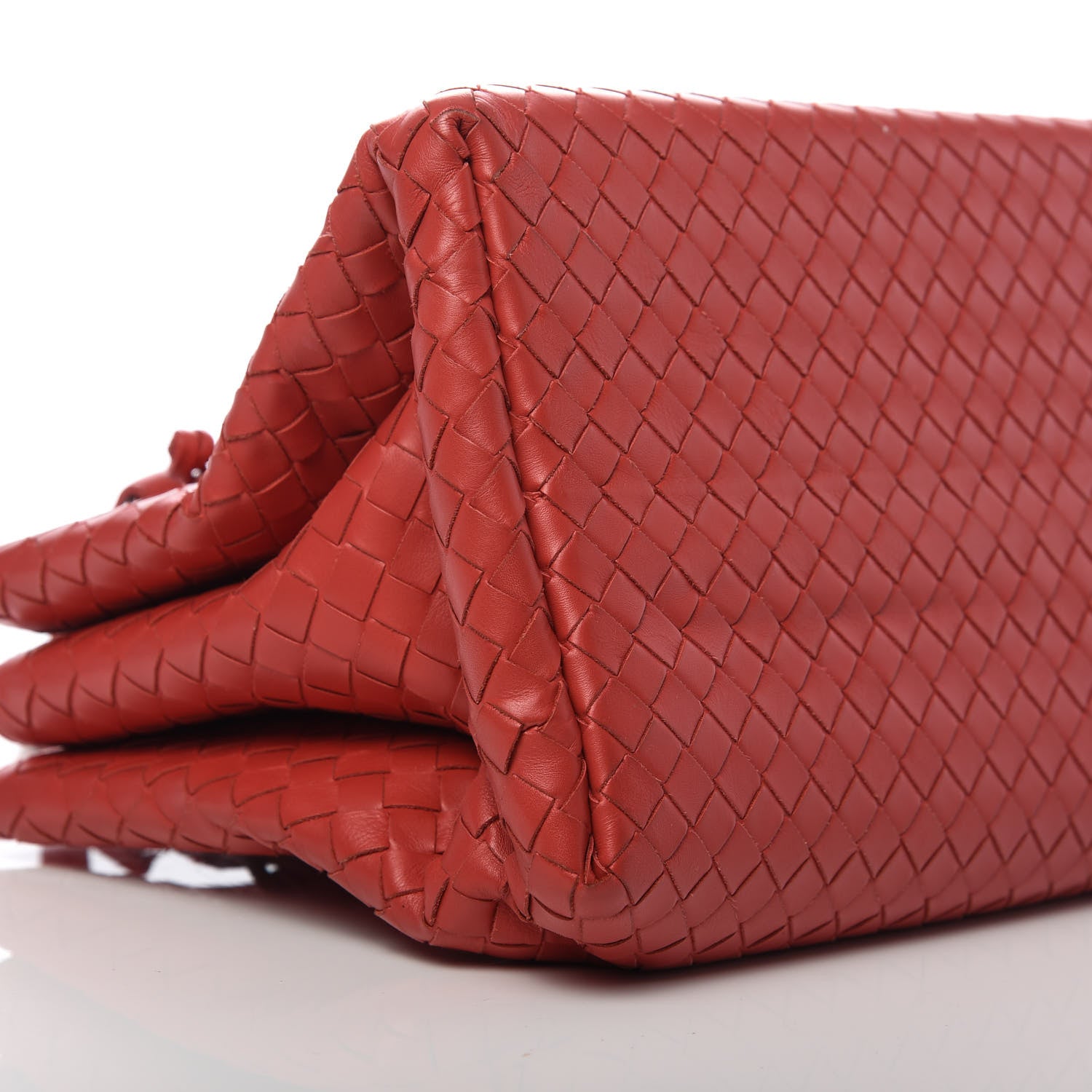 Bottega Veneta Light Calf Intrecciato Small Roma Fraise 7 of 9
