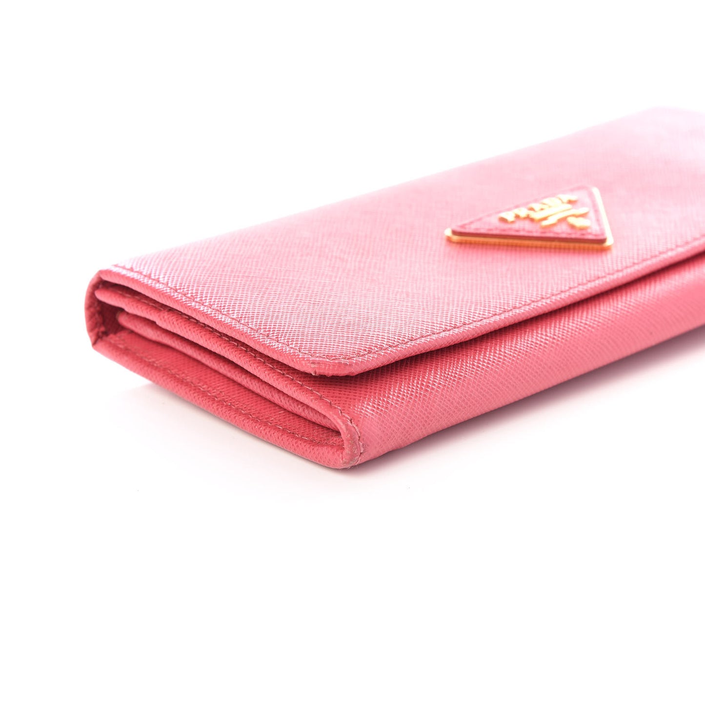 Saffiano Metal Continental Flap Wallet Peonia