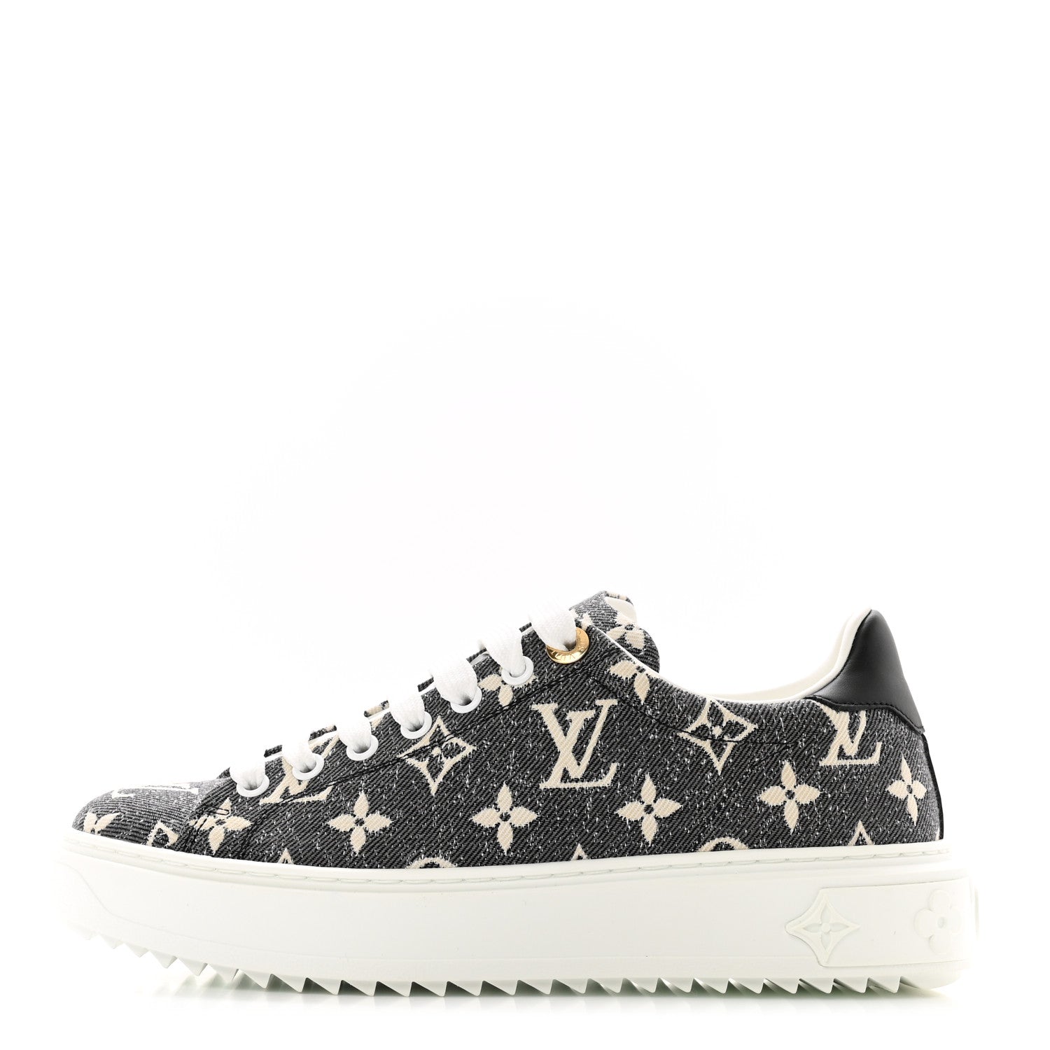 Louis Vuitton Denim Monogram Time Out Sneakers 37 1 of 9