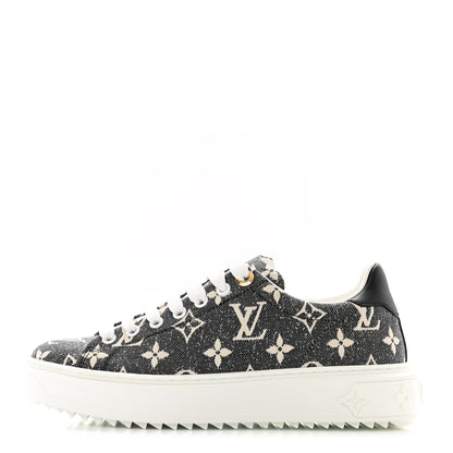 Louis Vuitton Denim Monogram Time Out Sneakers 37 1 of 9