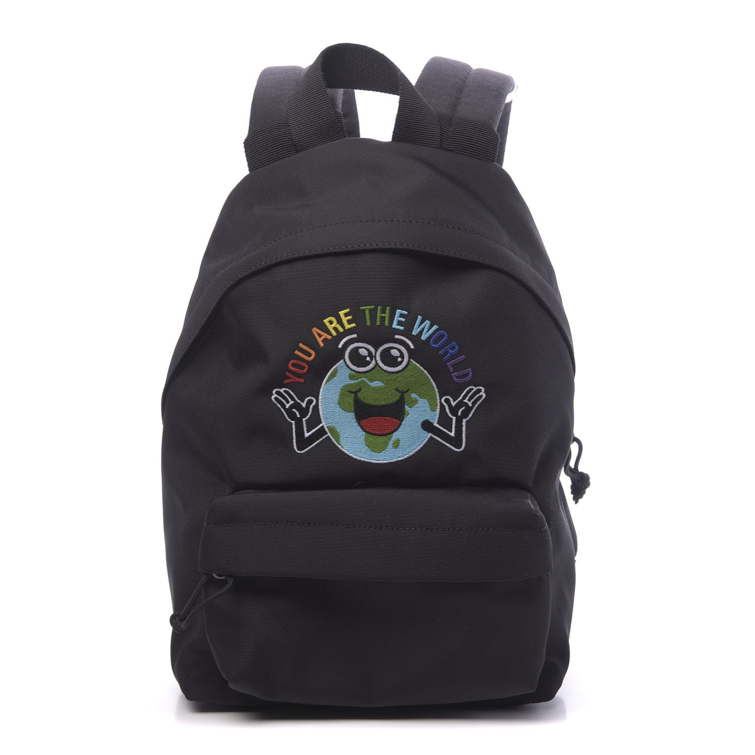 Balenciaga Nylon Embroidered You Are The World Explorer Backpack S Black 1 of 9