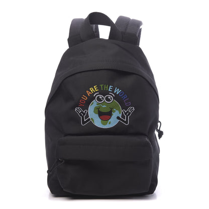 Balenciaga Nylon Embroidered You Are The World Explorer Backpack S Black 1 of 9