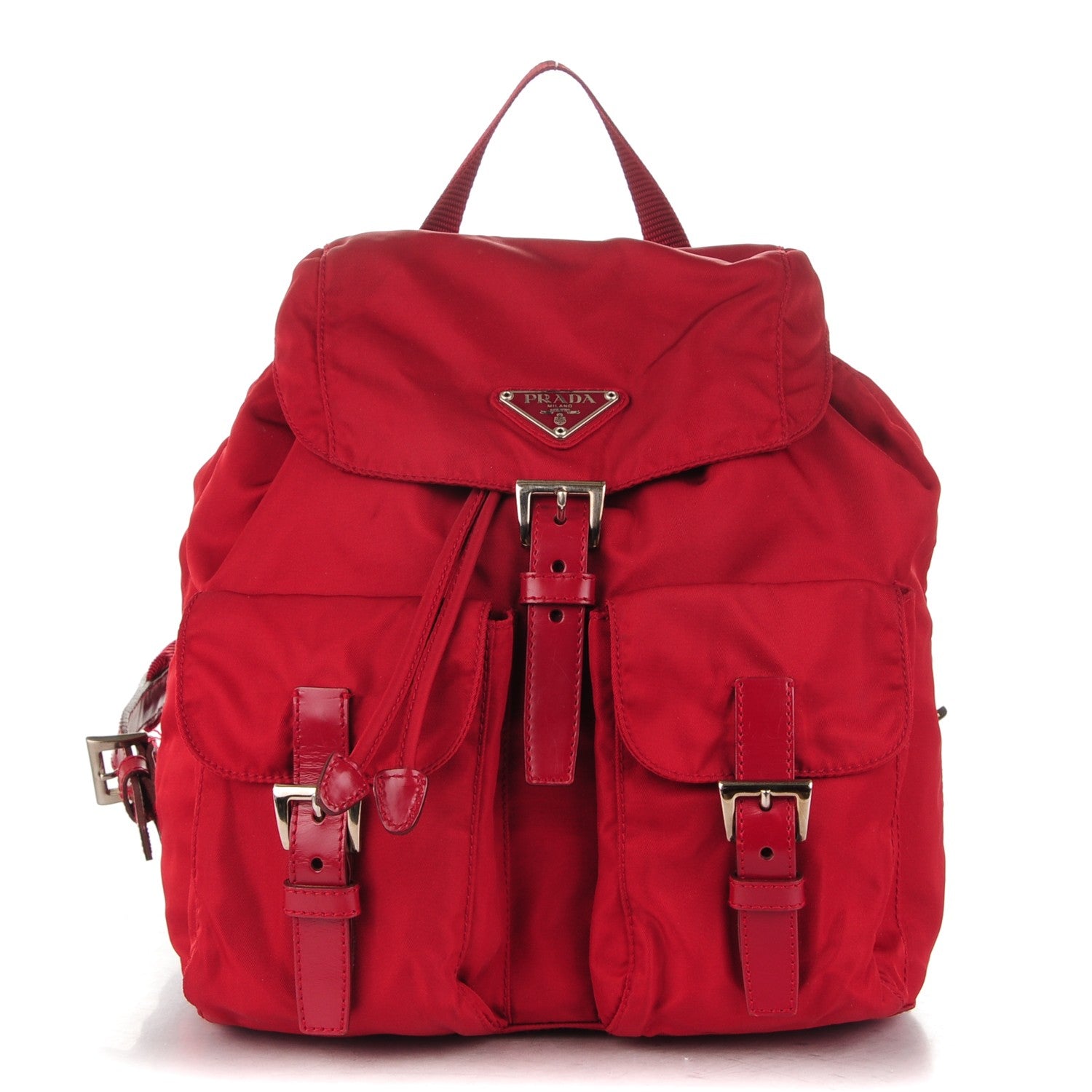 Prada Nylon Vela Small Backpack Red 1 of 7