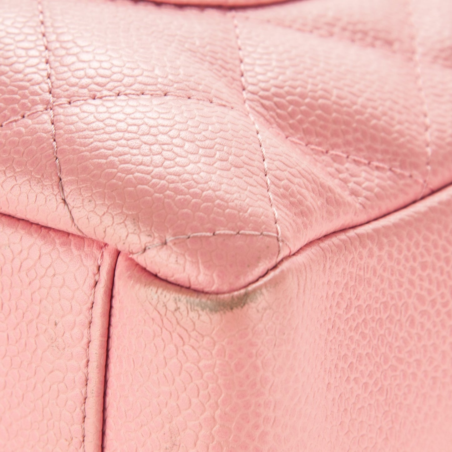 Caviar Quilted Petit Shopping Tote PST Pink