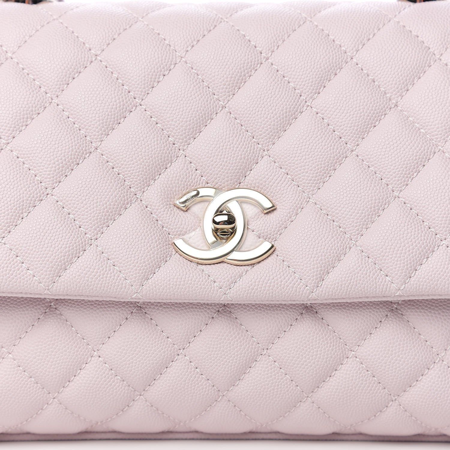 Chanel Caviar Quilted Small Coco Handle Flap Lilas Lilac 9 of 10