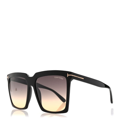 Tom Ford Acetate Sabrina Square Sunglasses TF764 Black 1 of 8