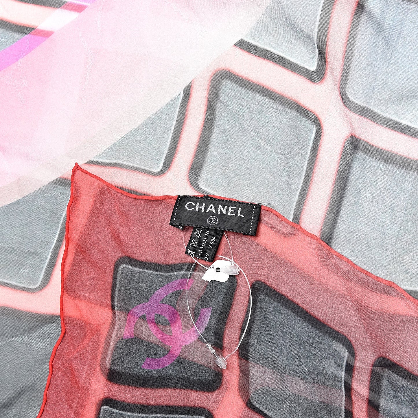 Silk Scarf Pink Red