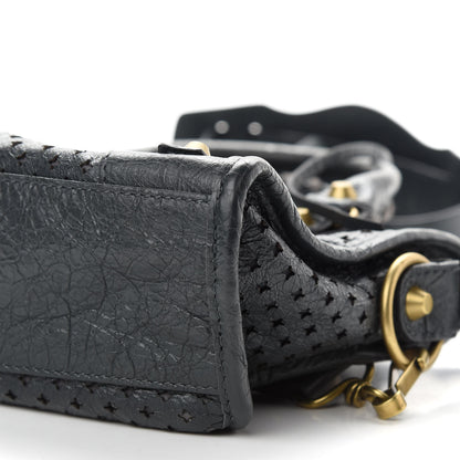 Balenciaga Agneau Stadio Laser Cut Cross Classic Gold Hardware Mini City Black 9 of 9