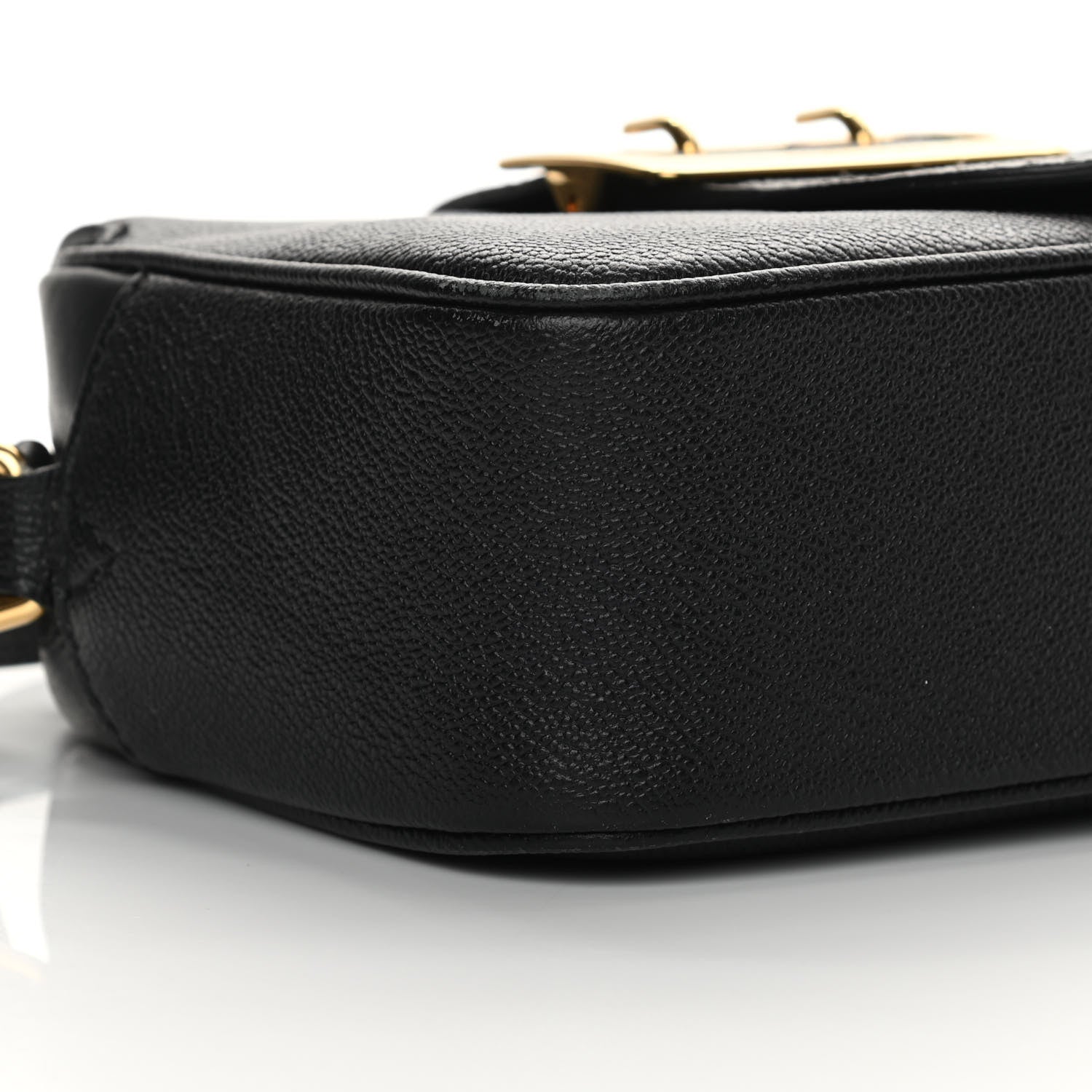 Burberry Soft Grain Calfskin Small Buckle Zip Bag Black 9 of 17