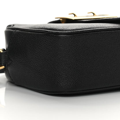 Burberry Soft Grain Calfskin Small Buckle Zip Bag Black 9 of 17