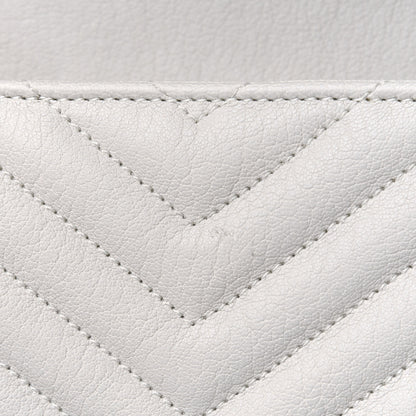 Saint Laurent Sheepskin Matelasse Chevron Monogram Medium College Bag Crema Soft 12 of 23
