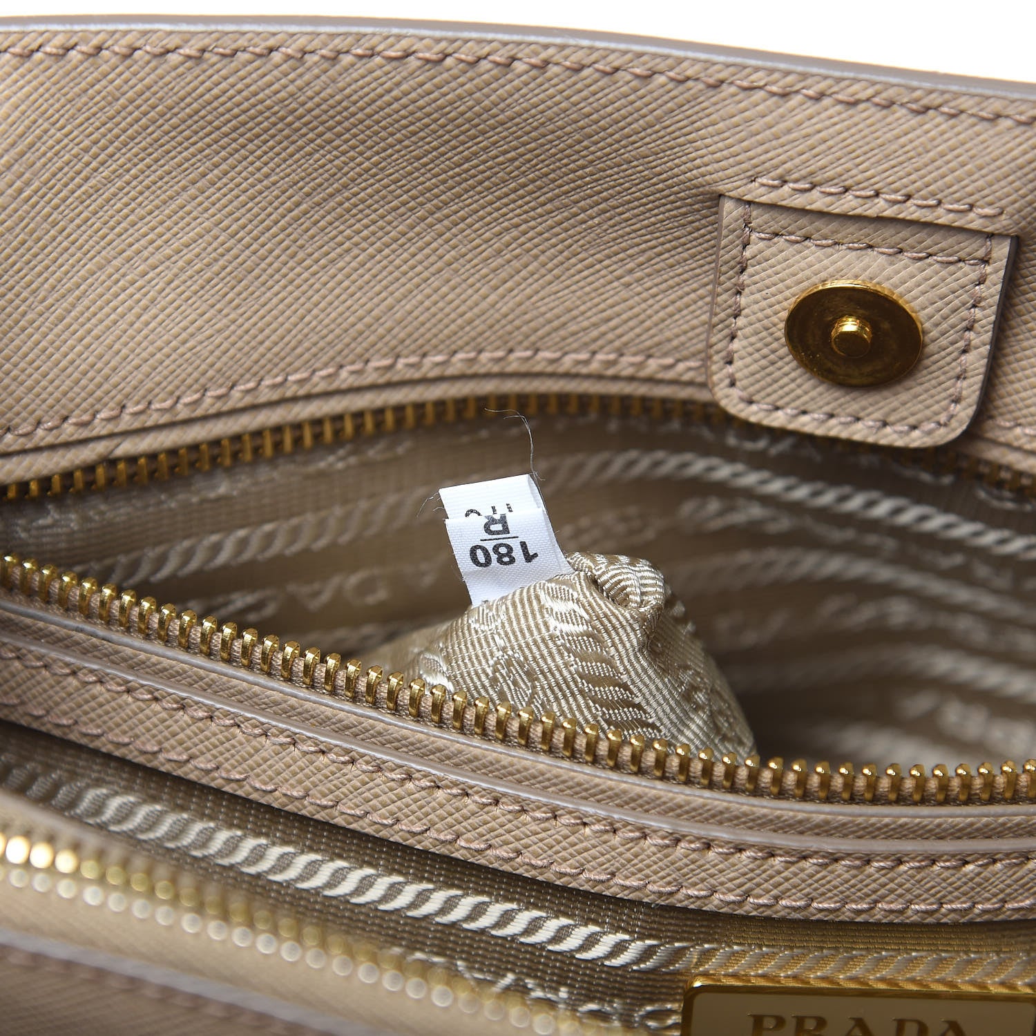Prada Saffiano Lux Medium Tote Sabbia 7 of 15