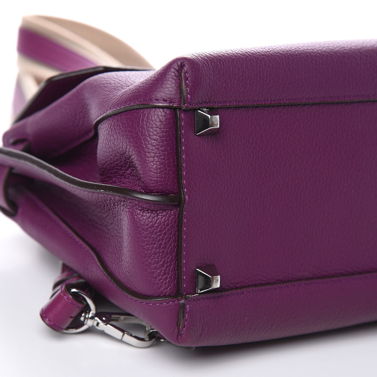 Grained Calfskin Medium Milla Convertible Backpack Mystic Purple