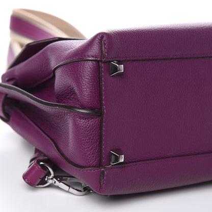 MCM Grained Calfskin Medium Milla Convertible Backpack Mystic Purple 8 of 13