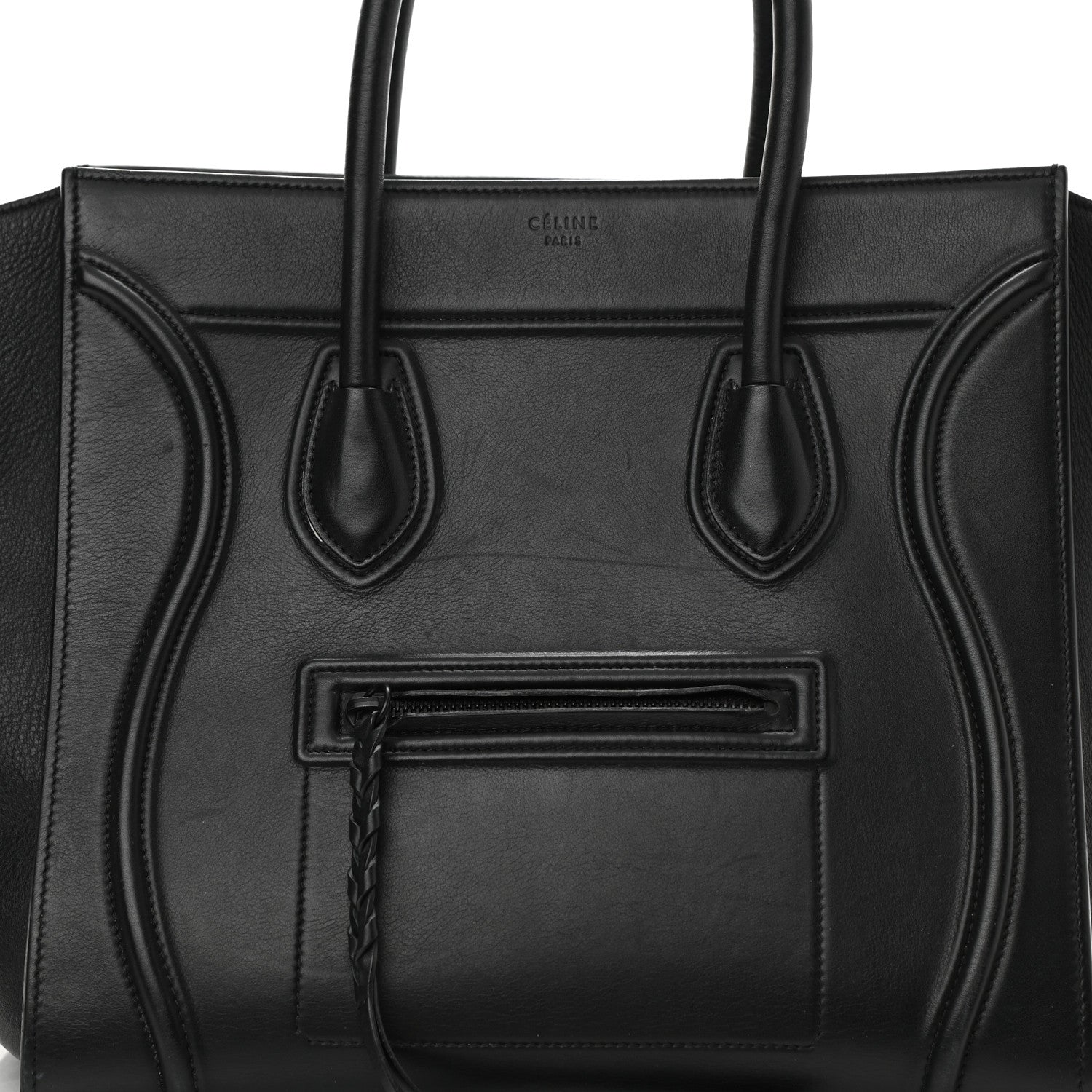 Celine Smooth Calfskin Medium Phantom Luggage Black 8 of 11