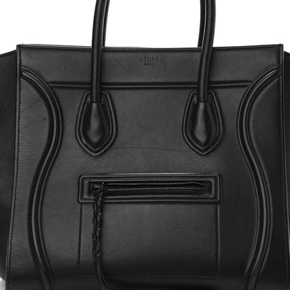 Celine Smooth Calfskin Medium Phantom Luggage Black 8 of 11