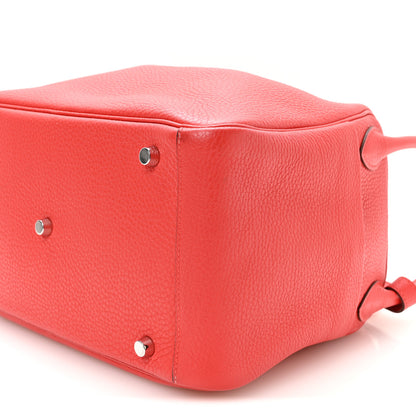 Hermes Taurillon Clemence Lindy 30 Rouge Tomate 10 of 10