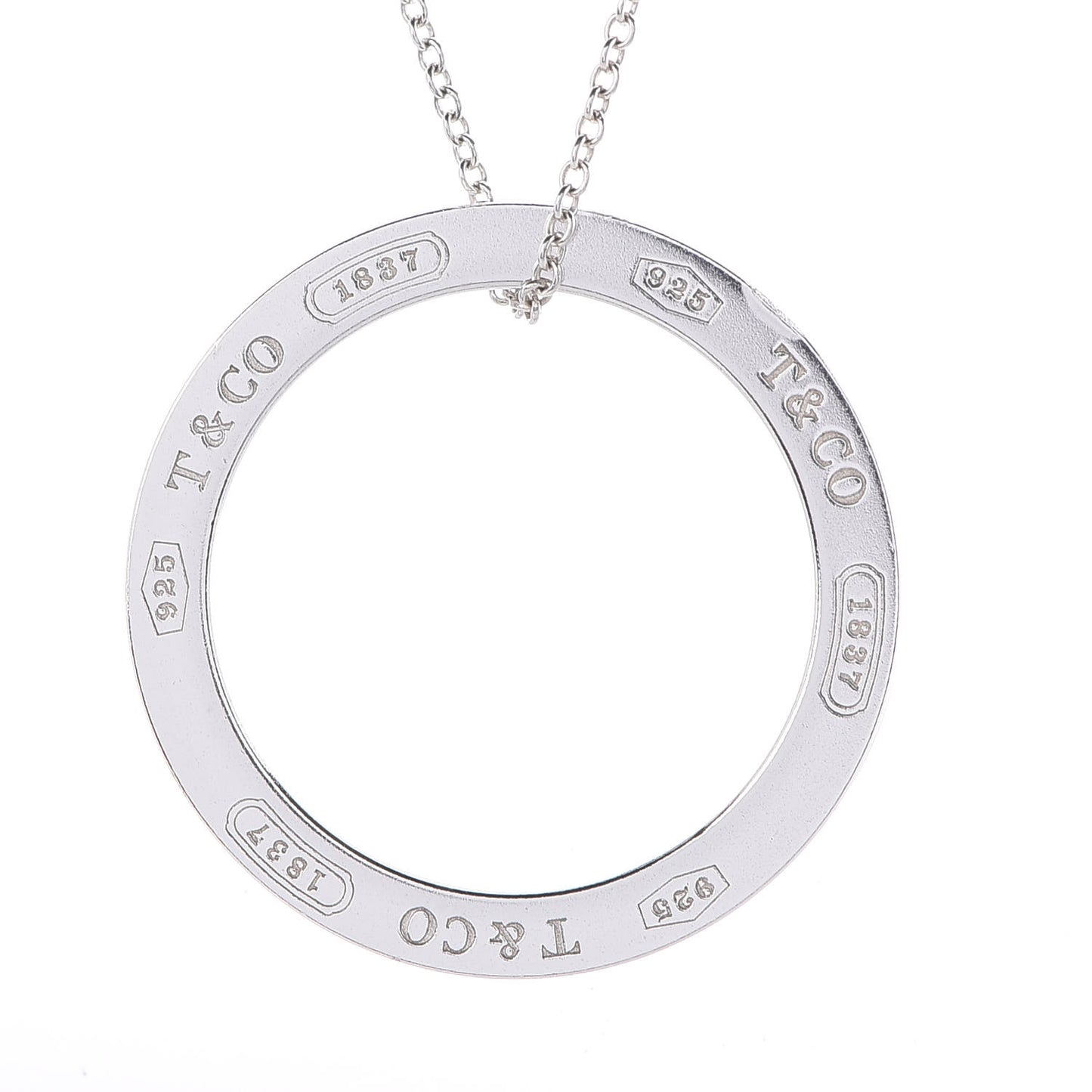 Sterling Silver 1837 Circle Pendant Necklace