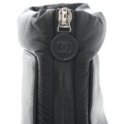 Chanel Calfskin Nylon CC Ankle Snow Boots 40.5 Black 10 of 15