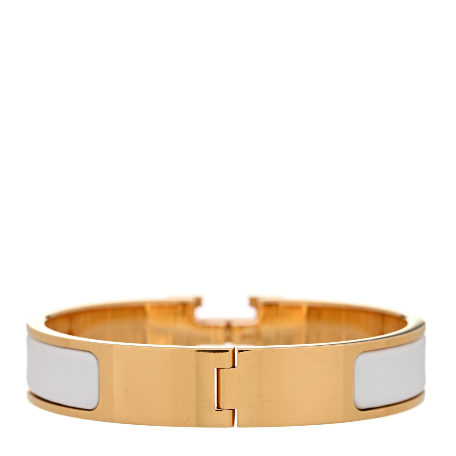 Hermes Enamel Narrow Clic Clac H Bracelet PM White 3 of 7
