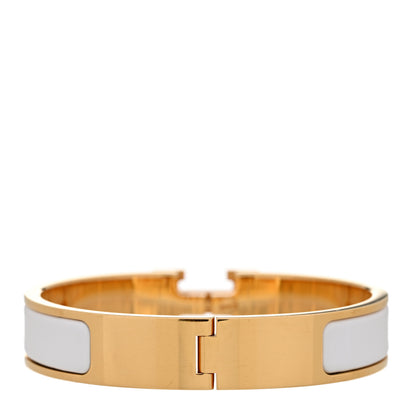 Hermes Enamel Narrow Clic Clac H Bracelet PM White 3 of 7