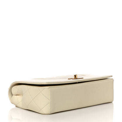 Chanel Sheepskin Quilted Vintage Mademoiselle Flap White 5 of 14