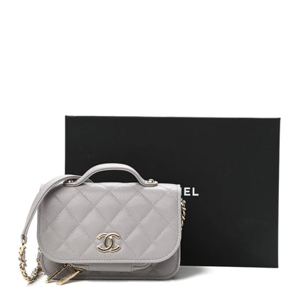 Chanel Caviar Quilted Mini Business Affinity Flap Grey 11 of 11