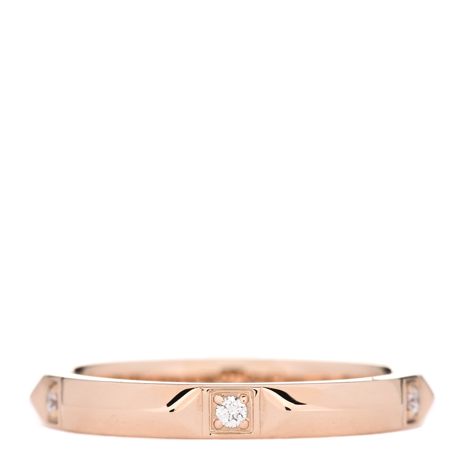 Tiffany 18K Rose Gold Diamond 2.5mm Tiffany True Ring 48 4.5 1 of 5