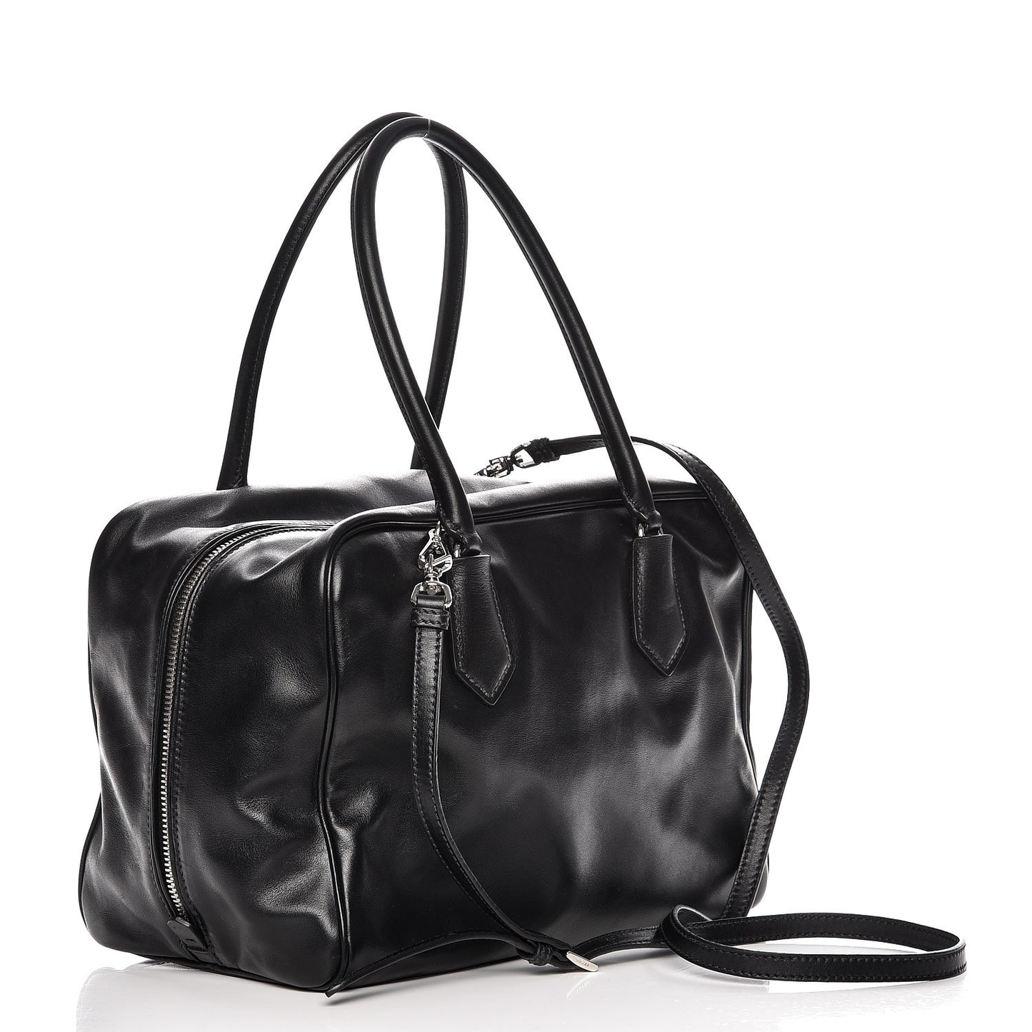 Soft Calf Large Inside Tote Black Mughetto