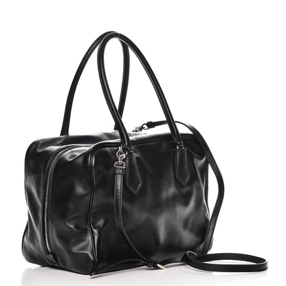 Prada Soft Calf Large Inside Tote Black Mughetto 4 of 10