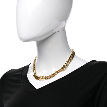 Christian Dior Metal Danseuse Etoile Chain Choker Necklace Gold 2 of 4