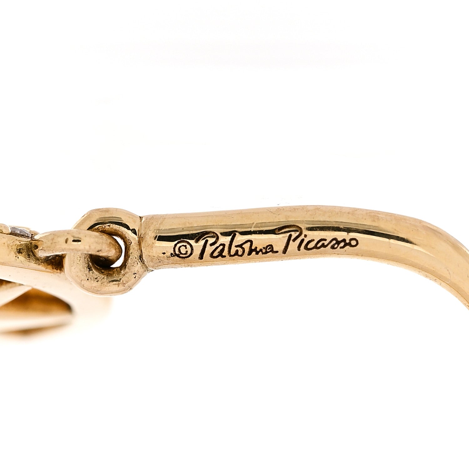 Tiffany 18K Yellow Gold Diamond Paloma Picasso Star Drop Earrings 4 of 5