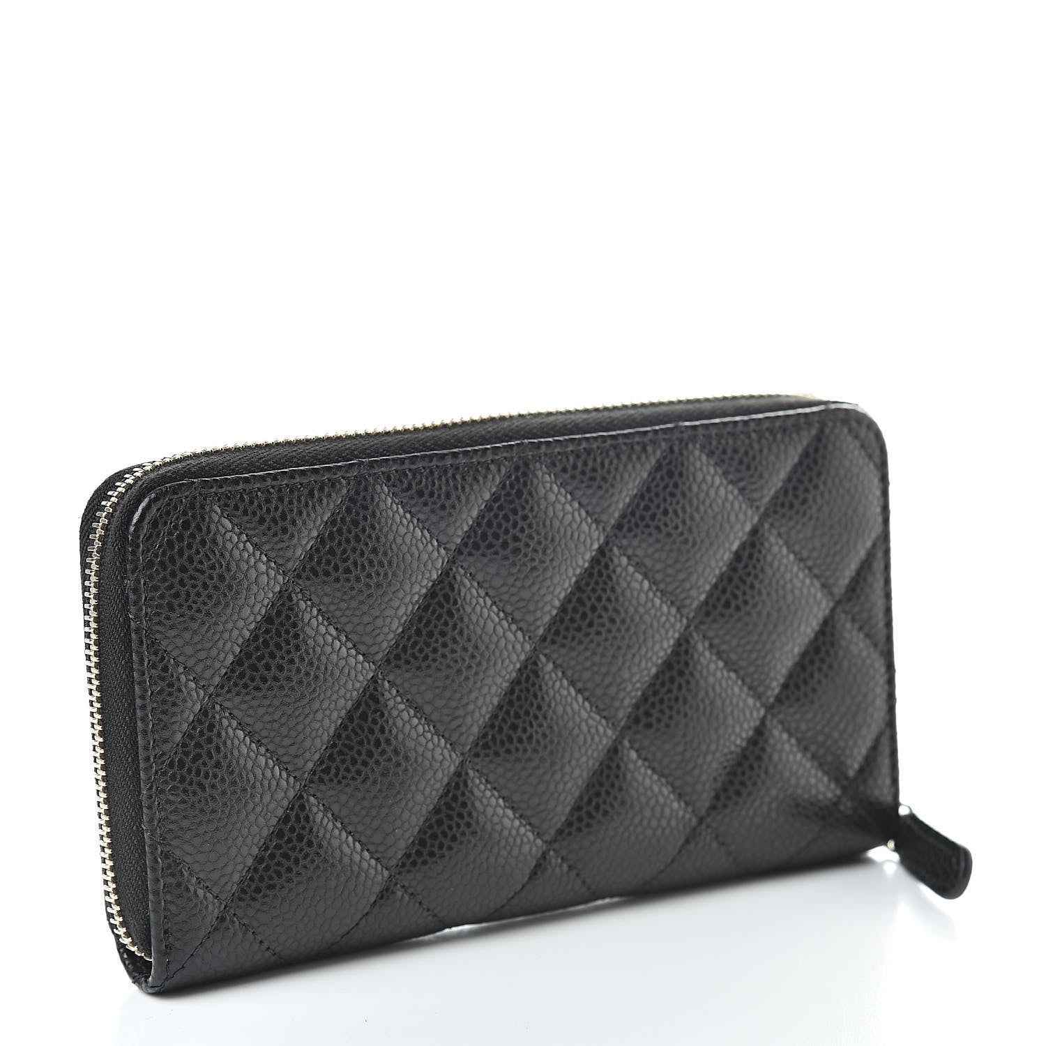 Chanel Caviar Quilted Small Zip Around Wallet Black 3 of 9